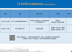 114年08月社區健康活動 114年08月社區健康活動