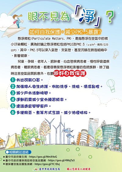 提醒民眾注意環保署空氣品質相關訊息，做好自我防護  